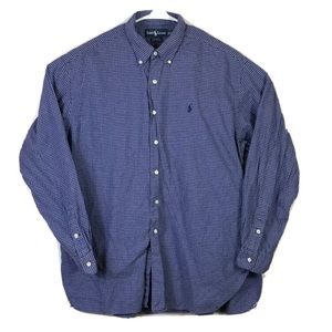 Polo Ralph Lauren blue and black shirt size XL